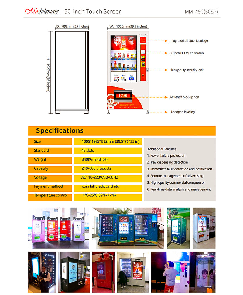 Snackmaschine 50 cm HD-Touchscreen MM-48(50SP)