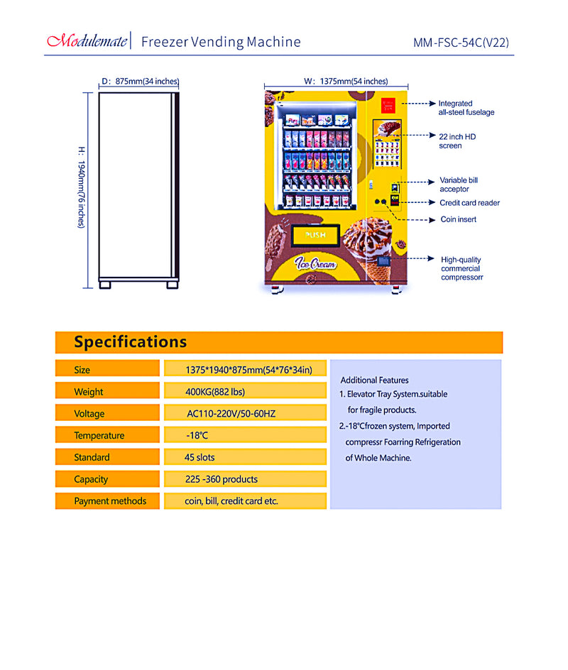 Tiefkühl-Verkaufsautomat MM-FSC-54C(V22)